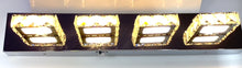 M0563 : M.T.C Canada Square Crystal LED Vanity 24 Inch LED Bath Vanity Wall Mounted Bathroom Fixture Input Voltage 120VAC 20W Triac Dimmable 3CCT(3000K/4500K/6000K ) Change Colour With Button CETL