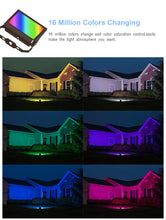 M0463: M.T.C Canada Smart LED floodlight RGB changeable controlled by APP 50W IP65 Waterproof Black Housing CETL Certified