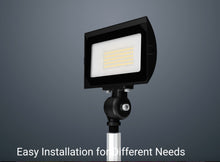 (Pack of 2 Piece) M0661: M.T.C Canada LED 80W=800W Hhalogen 6000K Flood Light 10,000lm Ip65 Input 120AC with Knuckle and J Box Fitting Plate CUL