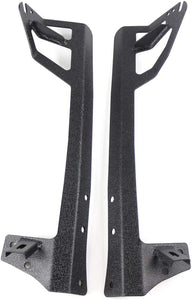 (1Pair )M0567 :M.T.C Canada 52inch Aftermarket Upper Windshield Mount Bracket with A-Pillar Hood Pod Light Install ,Install only Dual Row Light Bar for Wrangler JK 2007-2017