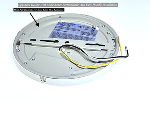 M0349 ( 3CCT ) :(Pack of 5 Pcs) LED Slim Panel Surface Mount Ceiling Light 9 inch Round 18W (3CCT 3000K-4000K - 6000K ) Change Colour With Button CETL Certified