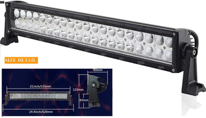 Pack of 2 Piece M0165 M.T.C Canada 24 inch LED Bar Light Off Road Application Work Light 120W,6000K,12000lm Combo Flood and Spot Beam IP67 For Sale