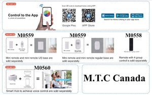 M0559 : Smart Remote Only For M.T.C Canada LED 4 inch Smart Lights M0557 Use Only With Direct Wall Plate And Single Gang Box Plate So Single Gang Plate Cover Can Add