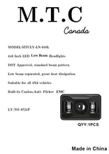 (1 Pair )M0527 : LED Low Beam Headlights for High Way Truck DOT Approved 60W 6000K 4x6 Led Headlights Rectangular Pack of 2