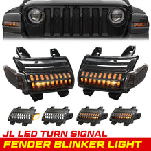 M0526 : LED Fender Flare Light Side Markers Turn Signal for Jeep Wrangler JL Gladiator Rubicon Sahara