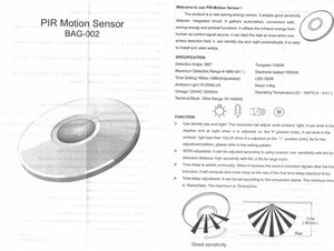 Pack of 5 Piece M0612 : IR Motion Sensor Indoor LED 150W Round 360 Degree Input 120VAC , Ceiling Mount CETL Certified