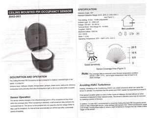 M0611: M.T.C Canada LED 150W IR Motion sensor Ceiling Mount Pack of 5 Pcs