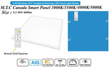 M0428:Smart CCT Changeable LED 2x2  flat panel 40W,Smart Dimmable CUL with Junction Box at the Back CUL Certified Pack of 2