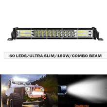 (Pack of 2)M0669:LED Double row Bar 10 Inch Off Road 180W Combo Beam LED 3W , 3030 LED , Operating Voltage 10-30VDC Colour to choose 6000K Or Yellow Work SUV Truck ATV Boat