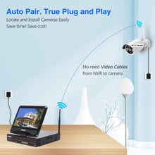 M0479: [8CH, Expandable] All in one with 10.1" Monitor Wireless Security Camera System, M.T.C Canada CCTV Surveillance 8CH 1080P NVR, 4pcs 1080P Indoor Outdoor Night Vision Camera, 2TB Hard Driv