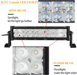( Pack of 2 Piece ) M.T.C Canada 16 inch LED Bar Light Off Road Application Work Light 72W 6000K IP67 with mounting brackets For Sale-$120.00 Cad