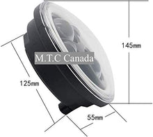 M0482: M.T.C Canada 5.75 Inch for Harley Sportster Iron 883 1200 Dyna Street Bob 5.75 50W LED Headlight 6000K 5 3/4 Inch Halo Ring Turn Signal Lights Motorcycle Headlights DOT Approved