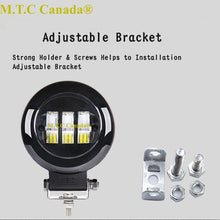 M0503 M.T.C Canada 6D LENS - 4 INCH - 30W 12V 6000K - LED LIGHT BAR - REFLECTOR FOR 4X4 ATV SUV TRUCKS - SPOT / FOG LIGHT OFF Road Work Light For Sale Pack of 2 Pcs