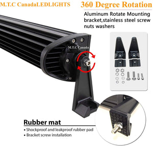 ( Pack of 2 Piece ) M.T.C Canada 16 inch LED Bar Light Off Road Application Work Light 72W 6000K IP67 with mounting brackets For Sale-$120.00 Cad