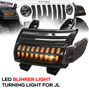 M0526 : LED Fender Flare Light Side Markers Turn Signal for Jeep Wrangler JL Gladiator Rubicon Sahara