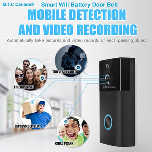 M0472: M.T.C Canada New Smart Wifi Door Bell 2.4GHz Wifi Battery Door Bell