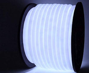 M0432 / Blue 25M : LED Rope Light 360 Degree Neon 25M Roll 2835 SMD 120V 120 LED/M Outdoor /Indoor Use IP66 With 110V Flat US Wall Plug+ 20 Pcs Holding Clip