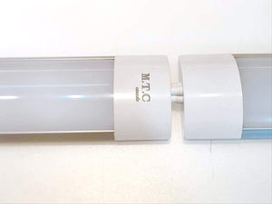 M0151 4 Feet LED Linear Linkable Light Fixture 4 feet Only 0.85 inch Thickness  Pack of 4 Pcs 40W 6000K 4400Lm With 4 Inch Junction BOX Cover Plate 100V-277V CETL Certified