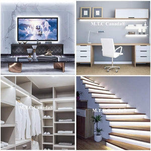 M0542: M.T.C Canada LED Strip Light 24V DC SMD 2835 120LED/M Watt:1M≤5 20M ( 66 Feet ) Length No Drop in Voltage IP 20 Indoor Use Only  1 Roll