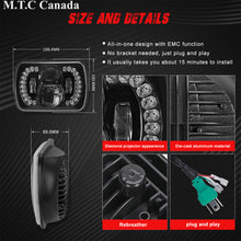 M0532 :M.T.C Canada LED 5x7/7x6 Head light 60W 6000lm Hi/Low And DRL 6000K and Turn Amber DOT Approved Replacement For H6064