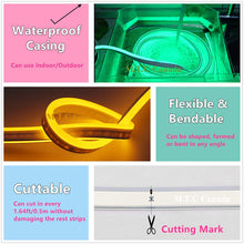 M.T.C Canada LED Neon Rope Light 25M(82.5 Feet) Roll Direct Line Voltage 110V 120LED/M Outdoor And Indoor Use IP66 , Warm White Colour 3000K ,