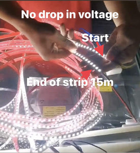 M0483 ( 15M LED strip ) : M.T.C Canada LED Strip Light 24V DC SMD 2835 120LED/M Watt:1M≤15 15M (49.5 Feet) Length No Drop in Voltage IP 20 Indoor Use Only