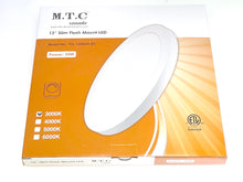M0350 3K : Pack of 2 Piece LED Slim Panel 12 inch 24W 3K Flush Mount Ceiling Light Fixture, Round Dimmable, CETL Certified 3000K