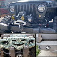 M0577: M.T.C Canada LED 2 inch Flush Mount Round White Amber LED Driving Work Light Bar Pods Spot Off Road Fog (1 Pair)