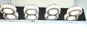 M0562 : M.T.C Canada Round Crystal LED Vanity 24 Inch LED Bath Vanity Wall Mounted Bathroom Fixture Input Voltage 120VAC 20W Triac Dimmable 3CCT(3000K/4500K/6000K ) Change Colour With Button CETL
