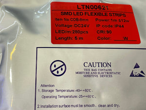 Pack of 2 Pcs) M0541 : M.T.C Canada LED Strip light COB Dot Free 5M 24VDC 6000K/3000K 280LED /M 12W/M