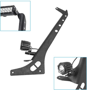 M0531: M.T.C Canada 52" Light Bar Mounting Brackets for Jeep JL Upper Windshield A-Pillar Mounts 52 Inch LED Light Bar and Spot Work Light Fit Jeep Wrangler JL 2018-2020 Jeep Gladiator JT 2020