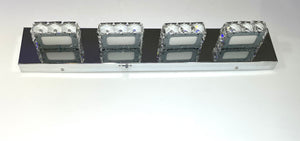 M0563 : M.T.C Canada Square Crystal LED Vanity 24 Inch LED Bath Vanity Wall Mounted Bathroom Fixture Input Voltage 120VAC 20W Triac Dimmable 3CCT(3000K/4500K/6000K ) Change Colour With Button CETL
