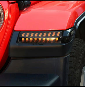 M0526 : LED Fender Flare Light Side Markers Turn Signal for Jeep Wrangler JL Gladiator Rubicon Sahara