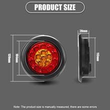 M0603: M.T.C Canada 4" Round LED 2 Option to choose Red/Yellow Or RED /White Choose While Order LED Truck Trailer Brake Stop Turn Signal Tail Light 12-24V (Pack pf 4 Pcs)