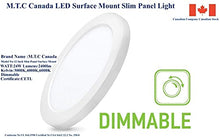 M0350  : (Pack of 5 Piece) LED Slim Panel 12 inch 24W  Flush Mount Ceiling Light Fixture, Round Dimmable, CETL Certified