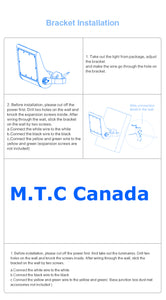 M0463: M.T.C Canada Smart LED floodlight RGB changeable controlled by APP 50W IP65 Waterproof Black Housing CETL Certified