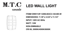 ( Pack of 2 Piece ) M0564:M.T.C Canada LED Bulk Head 12W 3CCT (3000K/4500K/6000K ) Change Colour with Button and Choose Colour According to Your Need CETL Certified Input 120VAC