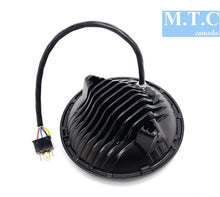 M0205 LED 7 inch Round Headlight with Hi/Low Beam 75W,7500lm,6000K Cool White,DOT App Pack of 2 Pcs
