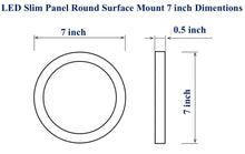 M0348: (Pack of 5 Piece)LED Slim Panel 7 inch 12W Flush Mount Ceiling Light Fixture, Round Dimmable, CETL Certified