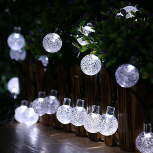 50M (10Mx5 )LED Crystal Ball string 6000K M0636 :M.T.C Canada 10M(33 Ft) LED string Light With Crystal Ball 100 Piece Crystal Ball Waterproof Outdoor and Indoor Use