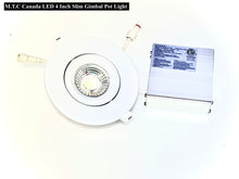 M0554 /6K: (Pack of 12 Piece 4 inch Gimbal Movable, 6000K) LED 4 inch slim panel light Round Gimbal Style Dimmable, 9W ,CETL Certified,Suitable for WET Locations, IC Rated,Easy