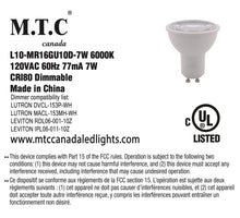 (Pack of 24 Piece 6K ) M0556 : Led GU10 Bulb 7W,Dimmable 700 lumens,6000K,Cool White,Long Life Time CUL  Certified,