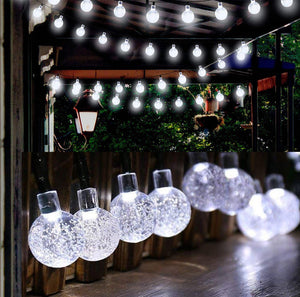 50M (10Mx5 )LED Crystal Ball string 6000K M0636 :M.T.C Canada 10M(33 Ft) LED string Light With Crystal Ball 100 Piece Crystal Ball Waterproof Outdoor and Indoor Use