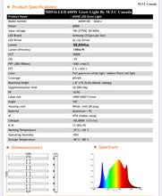 (Pack of 1 Piece ) M0516 : M.T.C Canada LED Grow light 600W 88.800lm Full Spectrum white light + 660nm Red