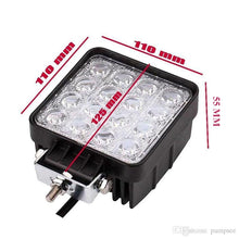 M0508 : ( Pack of 2 Piece )  M.T.C Canada Amber Yellow Led Work Light 12V, 48W 24V,3000K 4800Lm Lights Square Led Driving Light Bar Spot Working Lamp Fog