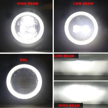 M0565:9 Inch Round Led Headlight with White Halo High Low Beam Day Time Running Light DOT Approved  ( 1 Pair )