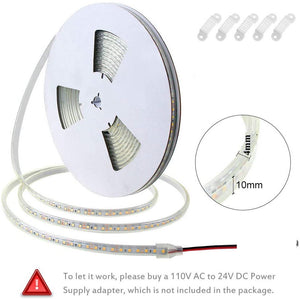 M0449:LED Strip Lights 24VDC 10M 33ft No Drop In Voltage IP44 Waterproof 1200 LEDs 2835 SMD in Single colour,24V DC And 600LED 5050 SMD in RGB LED Flexible Tape
