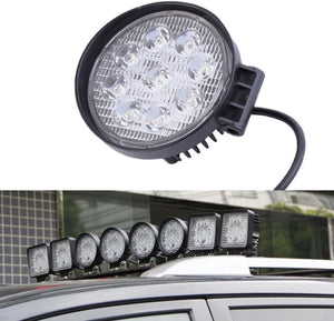 (Pack of 4 )M0160: 4 inch Round LED Light Off Road Application Work Light 27W 6000K IP67  Input 10-30VDC