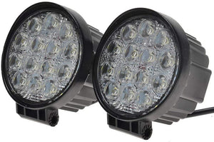 M0466 : Pack of 2 Piece M.T.C Canada® 4 inch 42W Square LED Work Light Bar Flood Beam 4200 Lumens 6000k for ATV Jeep Trailer Fishing Boat Tractor Truck