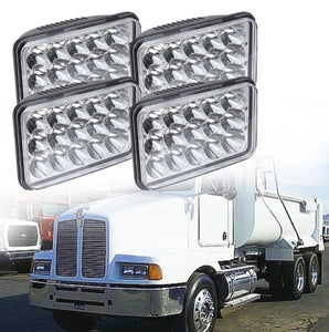 OFF Road Use ( No DOT Approved ) LED Head Light 4x6 45W 6000K Hi/Low Off Road With Mounting Brackets  CE,ROHS Pack of 2 Pcs